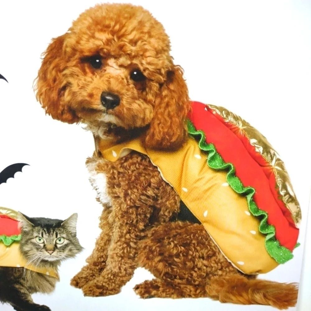 Dog Taco Costume - Yellow & Red Pet Outfit